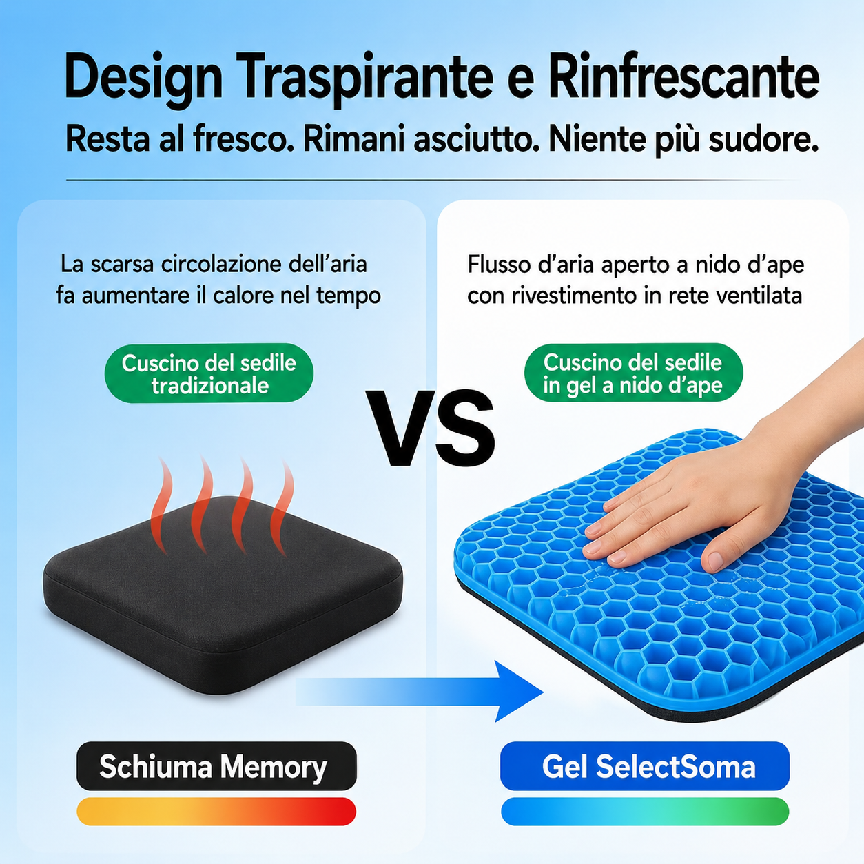 Cuscino da Seduta in gel
